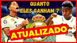 SALÁRIOS DOS JOGADORES DO REAL MADRID 20232024  SAIBA QUANTO GANHA VINÍCIUS JUNIOR NO REAL MADRID [upl. by Divan]