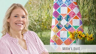 How to Make Millies Quilt  Free Quilting Tutorial [upl. by Malda]