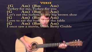 Thanksgiving Song Adam Sandler Strum Guitar Cover with ChordsLyrics [upl. by Eicnan]