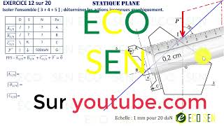 Statique plane  Exercice 12 sur 20 GRAPHIQUE [upl. by Whitson]