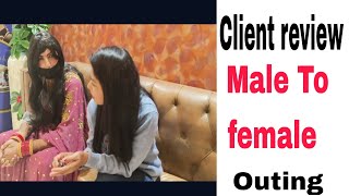 ladke se ladki bankar Gaya restaurant khana khane  male to female makeup  crossdressers btof [upl. by Grantland]