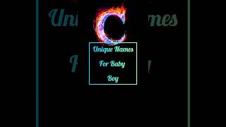 Unique Names for Baby Boy Letter CBaby Namesnames [upl. by Antonin]