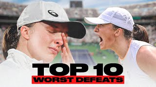 TOP 10 worst defeats of Iga Swiatek [upl. by Shippee532]