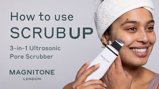 How to use MAGNITONE ScrubUp 3in1 Ultrasonic Pore Scrubber [upl. by Roid]