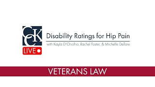 VA Disability Ratings for Hip Pain and Hip Conditions [upl. by Teplica]