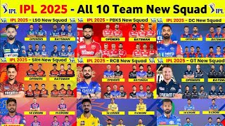 IPL 2025 All 10 team player 2025 mega auction ipl2025 [upl. by Dennie627]