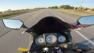 Top Speed on a Kawasaki Ninja 250R [upl. by Sarad]