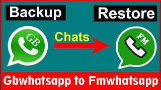 BACKUP Gbwhatsapp Chats RESTORE in Fmwhatsapp  How to Backup Gbwhatsapp Messages to Fmwhatsapp [upl. by Brodsky]