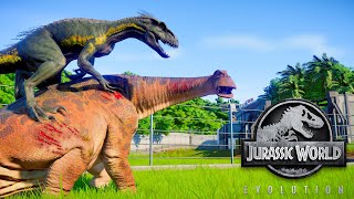 Nigersaurus Death Animation vs All Carnivores in Jurassic World Evolution  Dinosaurs Fighting [upl. by Spiers428]