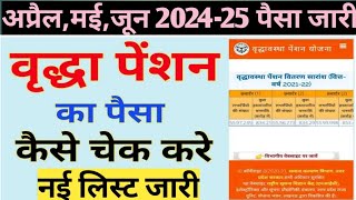 Vridha Pension List kaise dekhe  Vridha Pension Check kaise kare  Vridha Pension  Old Age Pension [upl. by Lathrope]