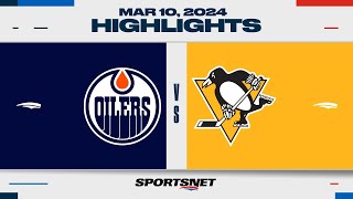 NHL Highlights  Oilers vs Penguins  March 10 2024 [upl. by Ian]