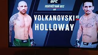 VOLKANOVSKI VS HOLLOWAY 1 раунд [upl. by Mechling924]