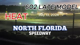 602 Late Model Crate Racing HEAT View from the stands northflorida Speedway 7132024 [upl. by Yert]