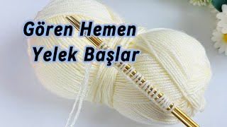 Yelek Örneği  Yelek Modeli örgü yelek yelekörneği knitting crochet [upl. by Dame609]