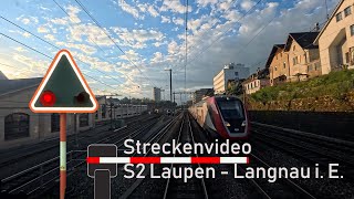 Führerstandsmitfahrt  cab ride S2 Laupen  Langnau i E [upl. by Ellon541]