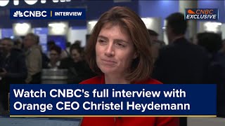 Watch CNBCs full interview with Orange CEO Christel Heydemann [upl. by Juback]