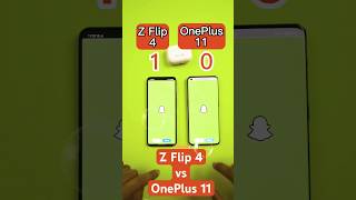 Z Flip 4 vs One Plus 11 Apps speed test smartphone trending shortvideo chanakya viral video [upl. by Boycey461]