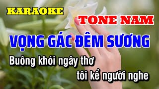 Vọng Gác Đêm Sương Karaoke Nhạc Sóng Tone Nam  Beat Mới 2024  Đạt Dương [upl. by Pfaff]