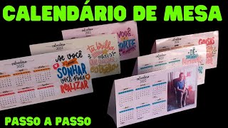 COMO FAZER CALENDÁRIO DE MESA [upl. by Chaille]