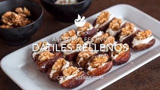 Dátiles Rellenos de Crema de Queso y Nueces [upl. by Anaoy]