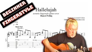 Hallelujah TAB  easy fingerstyle guitar tabs PDF  Guitar Pro [upl. by Chill]