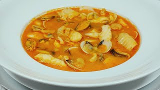 🎅 LA SOPA DE PESCADO Y MARISCO MÁS SENCILLA Y ECONÓMICA🥄 BEATRIZ COCINA [upl. by Ahseinar]