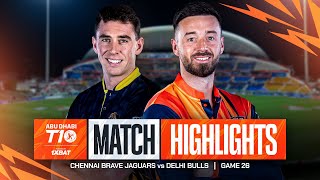 2024 Abu Dhabi T10 I Match 26 Highlights Delhi Bulls vs Chennai Brave Jaguars  Season 8 [upl. by Atina]