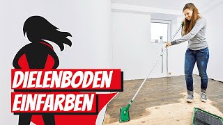 Dielenboden einfärben  Bauhelden [upl. by Ahsinroc]