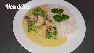 sauce de curry et poulet صلصة الكاري بالدجاج وصفة سهلة و بنينة  currysås med kyckling Mon délice [upl. by Orfurd]