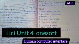 HCI unit 4 aktu onesort।। cse walehuman computer interface important questions [upl. by Egduj915]