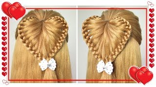 Peinados Corazon en Relieve  Trenzas para Niñas  Fiestas  la Escuela  Casuales [upl. by Egroej]