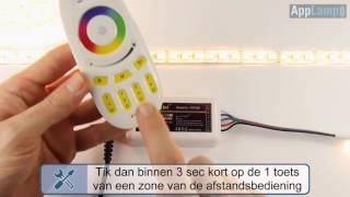 Hoe sluit je een RGBW ledstrip aan MiLight Led strip controller en Ledstrip van AppLampnl [upl. by Johathan430]