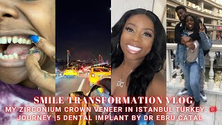 Smile Makeover 5 Dental Implants amp 23 Zirconium Crown Veneer in Istanbul Turkey By Dr Ebru Catal [upl. by Ikey]