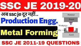 Metal Forming  Production Engineering  SSCJE 2011 TO 2019 QUESTIONS [upl. by Soraya]