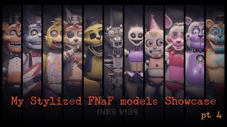 BlenderFNaF My stylized models Showcase pt 4 [upl. by Barn]