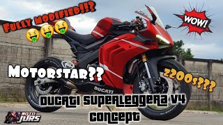 FIRST VLOG  MOTORSTAR Z200S  FULLY MODIFIED DUCATI SUPERLEGGERA INSPIRED💯 [upl. by Yhotmit]