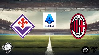 Fiorentina x Milan  7 rodada Série A  Campeonato Italiano  2425  EA FC [upl. by Lavud]