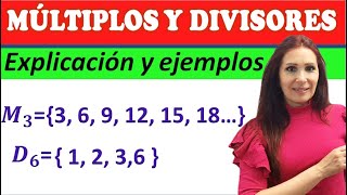 MÚLTIPLOS Y DIVISORES🔻 Explicación y ejemplos [upl. by Gittle299]