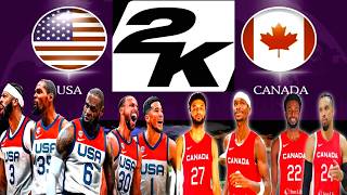 NBA 2K24 CANADA vs TEAM USA  FULL GAMEPLAY  FIBA OLYMPICS 2024 GAMEPLAY [upl. by Aarika]