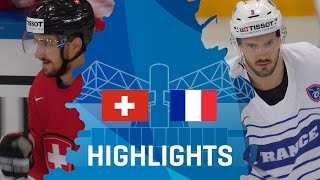 Switzerland  France  Highlights  IIHFWorlds 2017 [upl. by Enovahs]