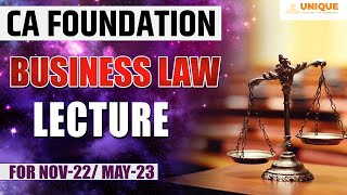 Free CA Foundation  Business Law Lecture 3  Dec 22 Jun 23 Exams [upl. by Aznofla187]