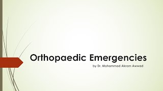 Orthopedic emergencies interactive lecture [upl. by Tnayrb]