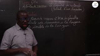 Cours  CM1 Mathématiques Activités de mesures Le périmètre du rectangle calcul dune dimension [upl. by Akinak802]