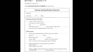 Events during Kenton festival listening testielts difficult listening practice test 2021 must try [upl. by Anelis605]