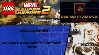 All Cartographer Challenge Locations in LEGO Marvel Superheroes 2  Unlock Deep Sea Hydra Diver [upl. by Eceinahs]