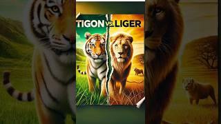 Tigon vs Liger The Battle of the Hybrid Beasts 🐅 animals tiger [upl. by Phillida]