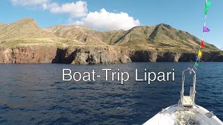 BoatTrip around Lipari Eolian Islands Italy [upl. by Oglesby449]