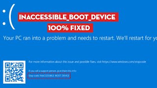 Fix INACCESSIBLEBOOTDEVICE Error on Windows 11\10 EASY [upl. by Ettelimay]