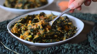 Kale Sweet Potato Curry Dahl Recipe [upl. by Yzzik]