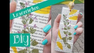 DIY Lesezeichen mit gepressten Blumen [upl. by Kcirddehs]